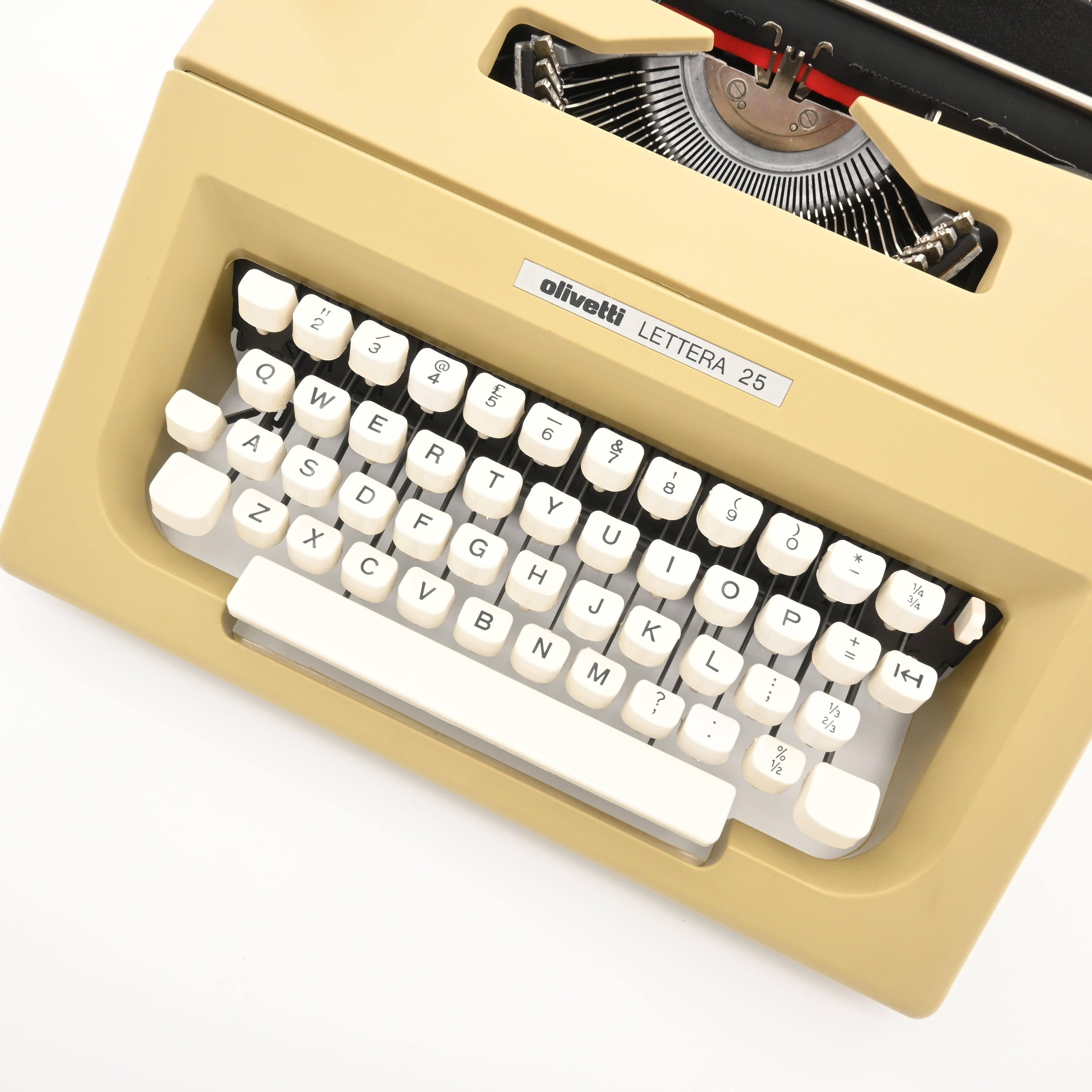Olivetti Lettera 25 Typewriter | Red and Grey | FREE UK POSTAGE