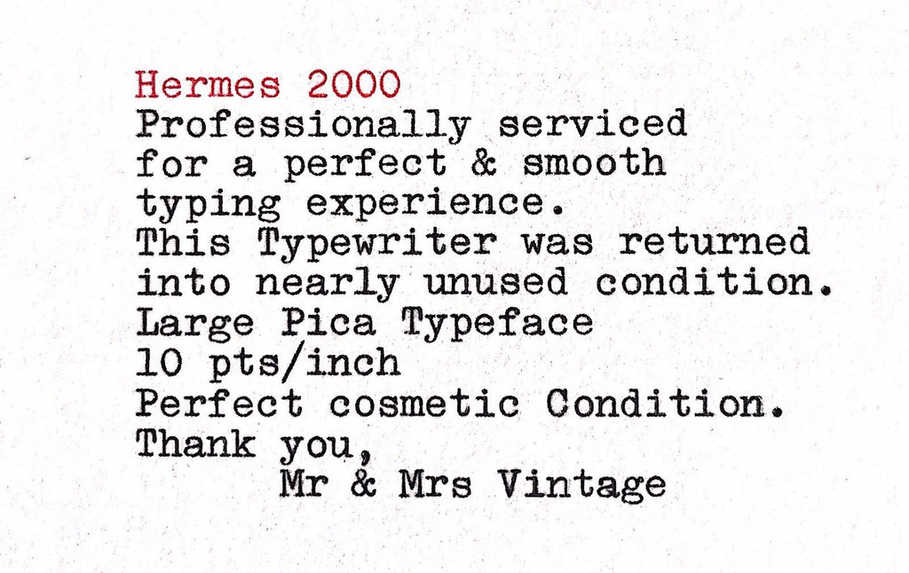 Hermes 2000 Typewriter Typeface