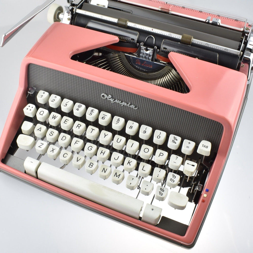 Restored Serviced Working Olympia SM7 Pink Typewriter