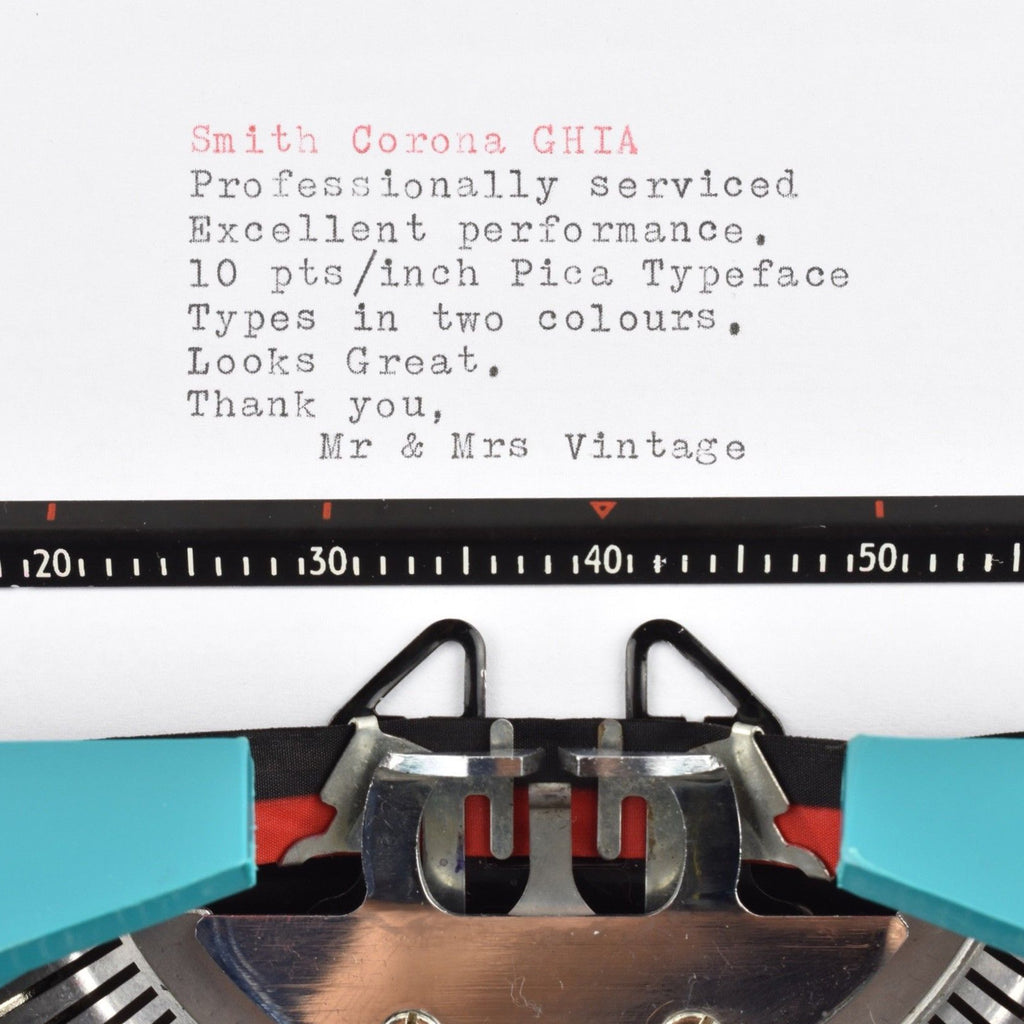 Smith Corona GHIA Typewriter Typeface