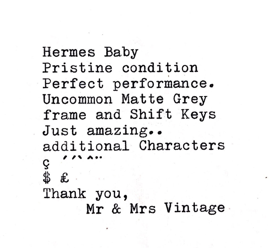 Hermes Baby Typewriter typeface