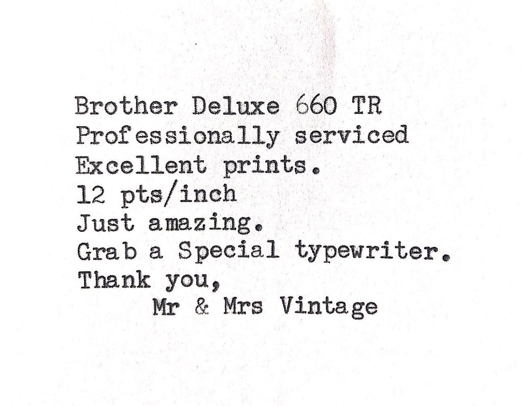 Professionally Serviced Working Brother Deluxe 660TR Correction Typewriter
