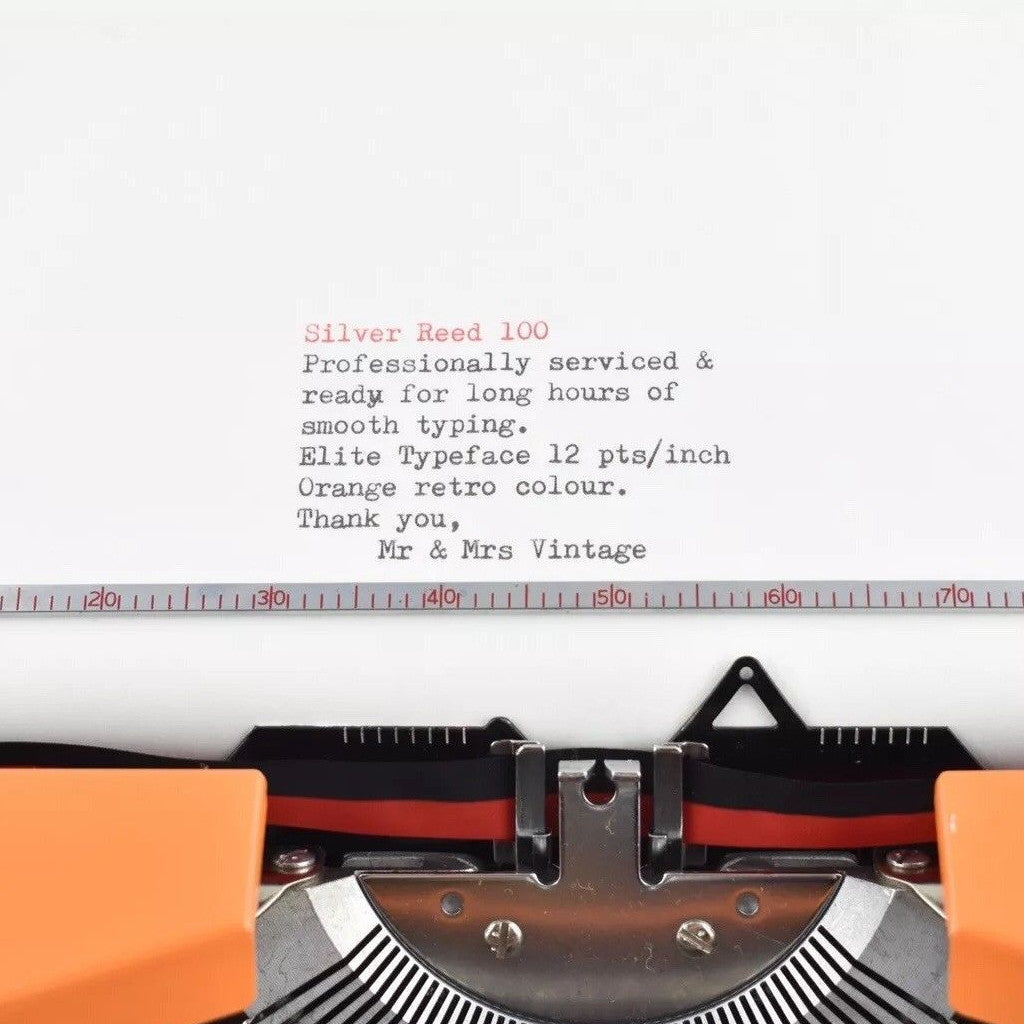 Silver Reed 100 Typewriter typefaec