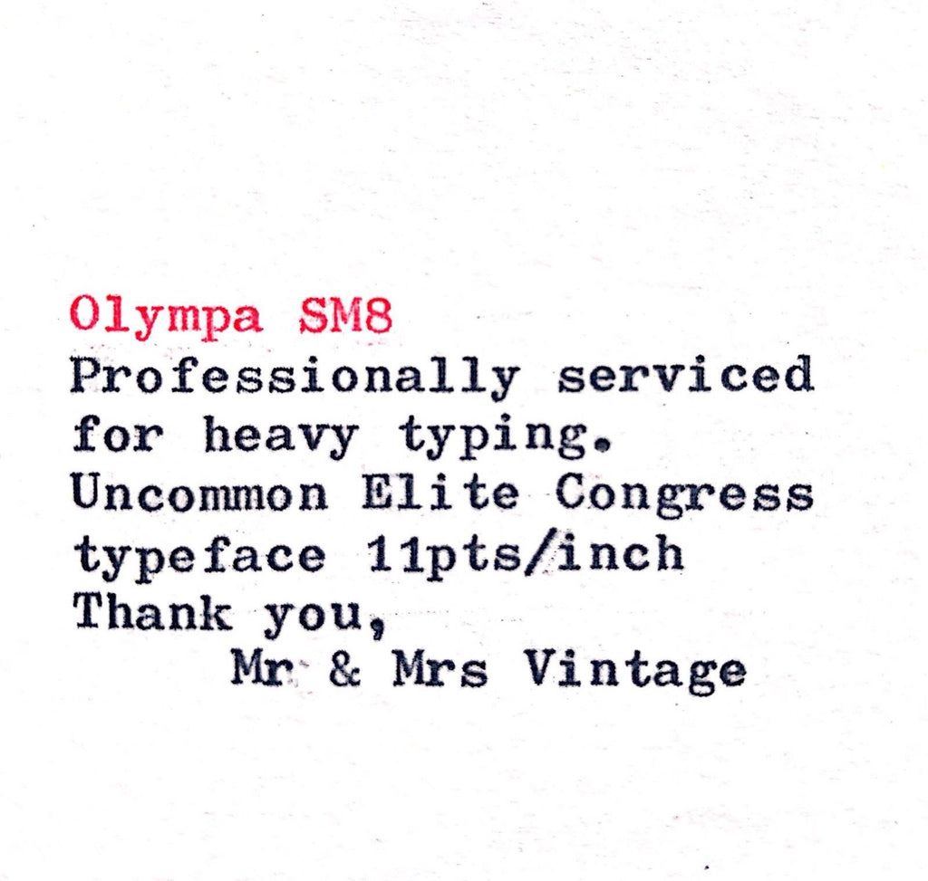 Olympia SM8 Typeface