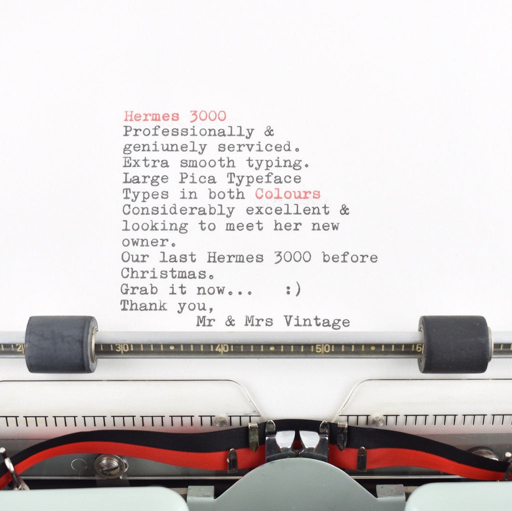 Hermes 3000 Typewriter Typeface