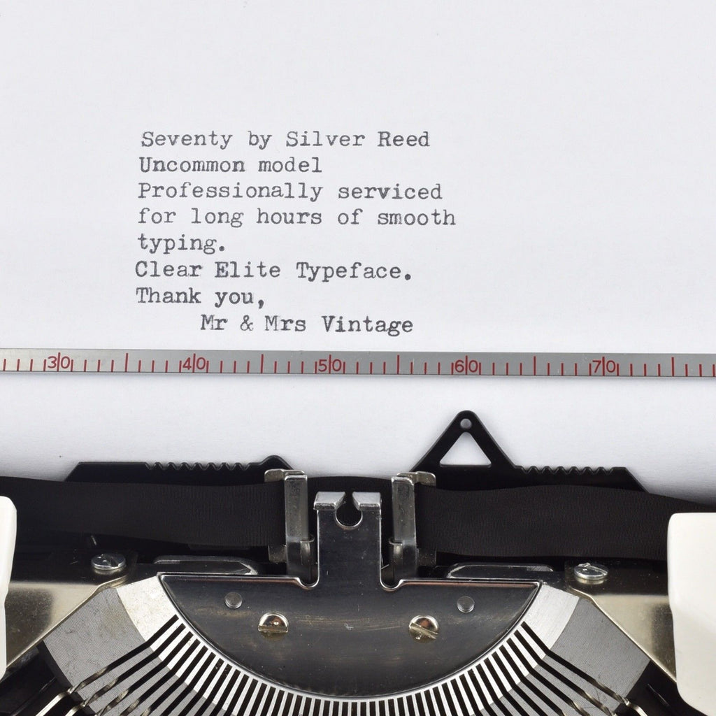 Silver Reed Typewriter typeface