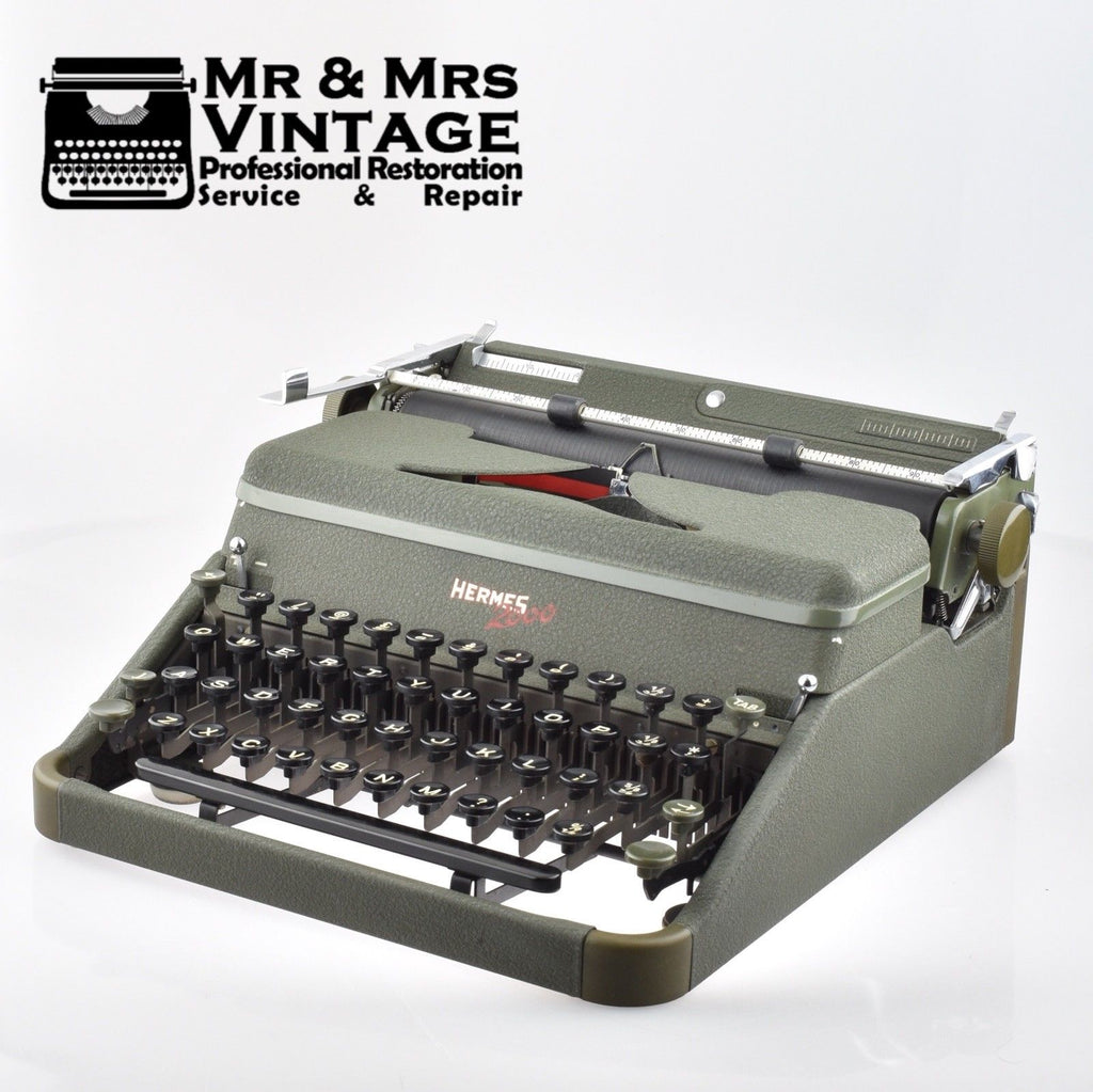 Professionally Serviced Working Hermes 2000 Typewriter