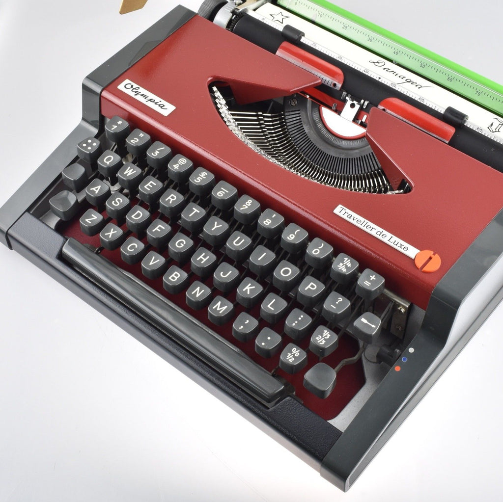 Restored Serviced Working Special Edition The Joker Boss Olympia Traveller Typewriter Design