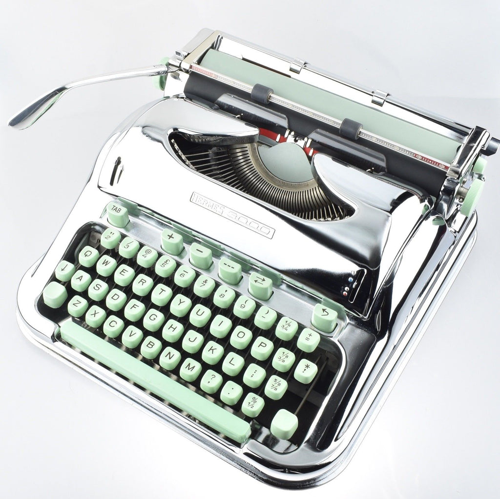 Chrome Plated Serviced Restored Working Hermes 3000 Typewriter