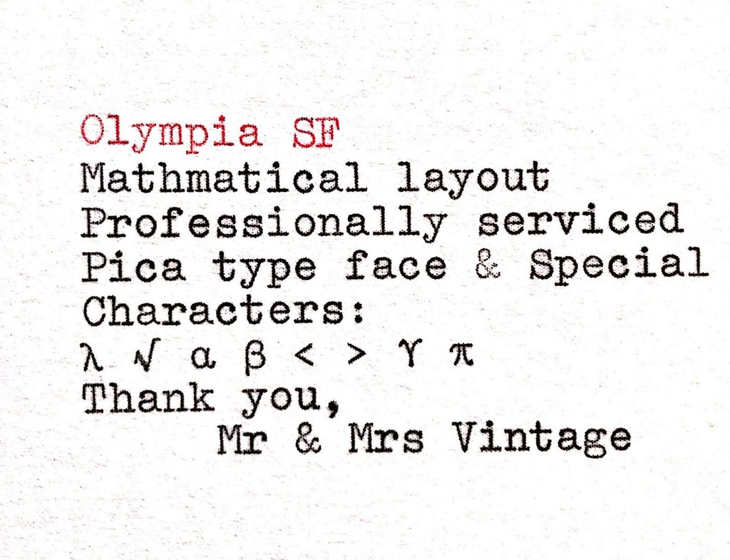 Olympia SF Typeface Mathmetical