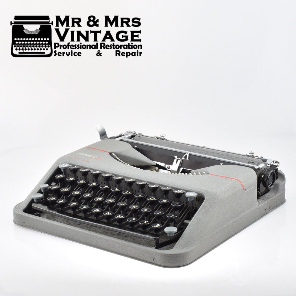 Professionally Serviced Working Hermes Baby Typewriter