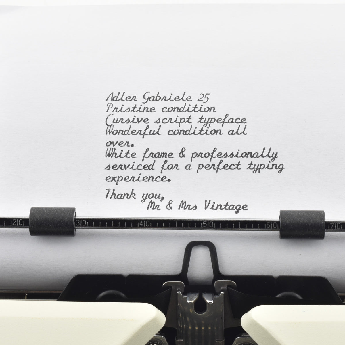 Cursive Type Writer Adler Gabriele 25 Typewriter | Cursive Typeface | Large Font – Mr & Mrs ...