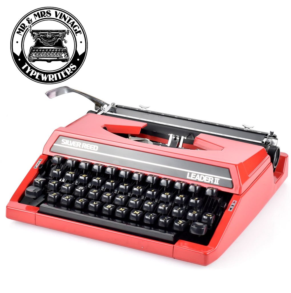 Silver Reed Leader II Typewriter red