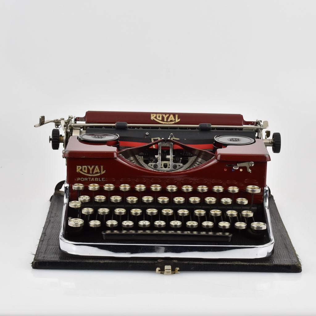 Royal P Typewriter - Burgundy Chrome