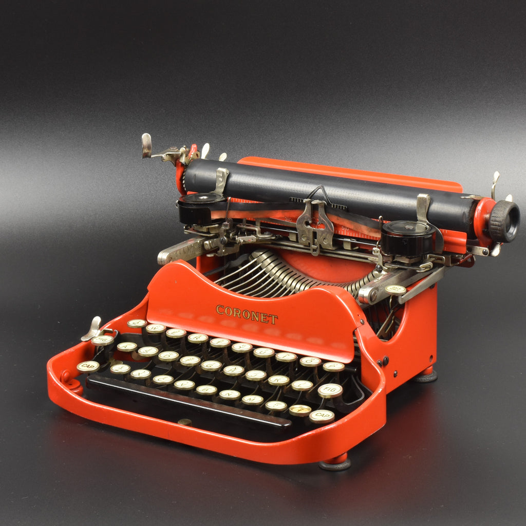 Red Coronet Folding Typewriter 
