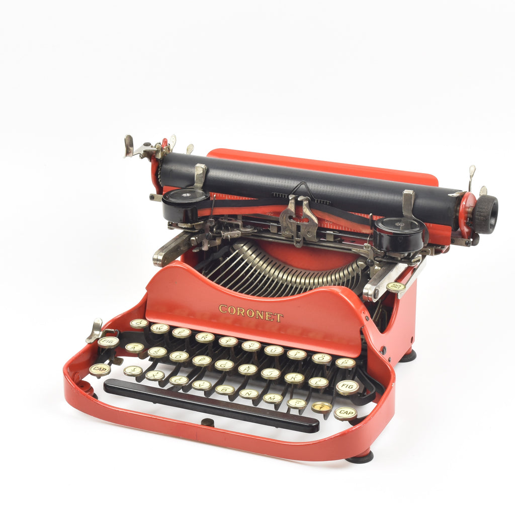 Red Coronet Folding Typewriter 