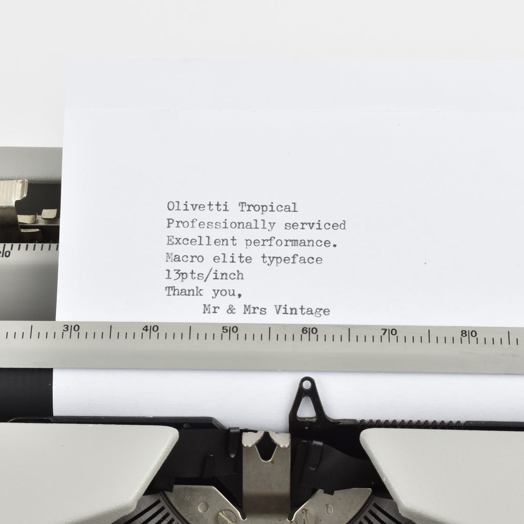 Olivetti Tropical Typewriter