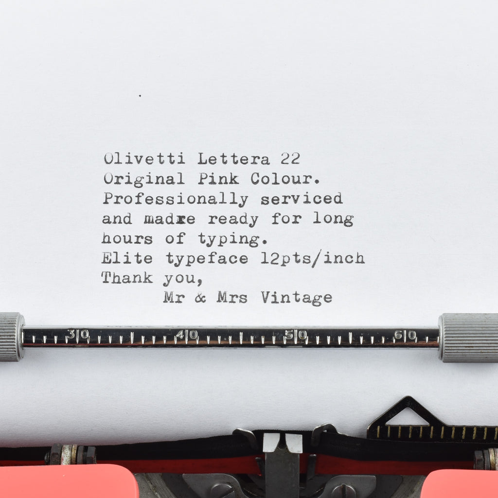 Olivetti Lettera 22 Typewriter | typeface