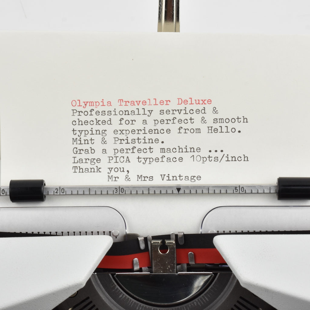 Olympia Traveller Deluxe Typewriter TYPEFACE