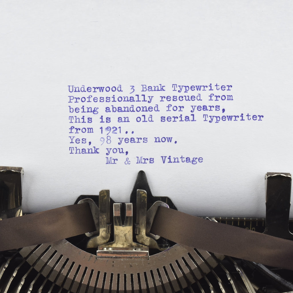 Underwood Bank 3 Typewriter typeface