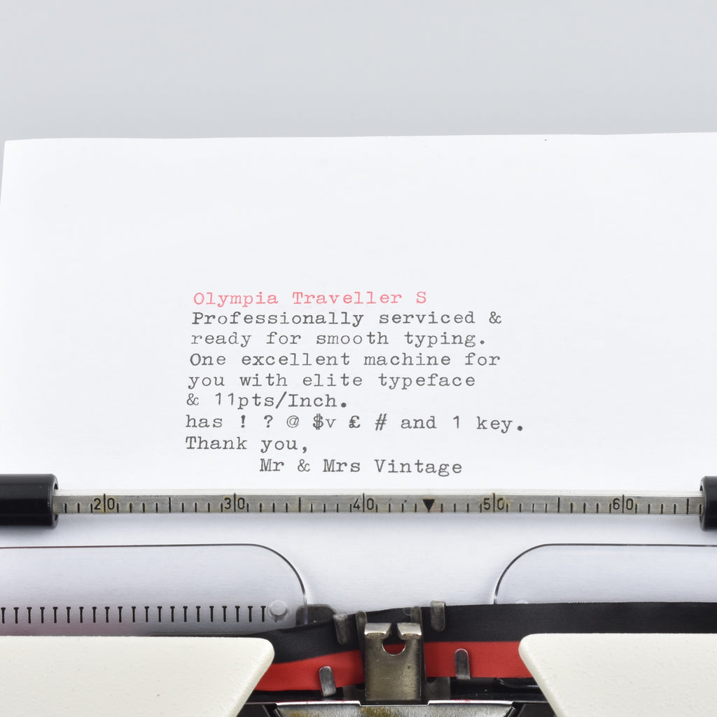 Olympia Traveller Deluxe S Typewriter typeface