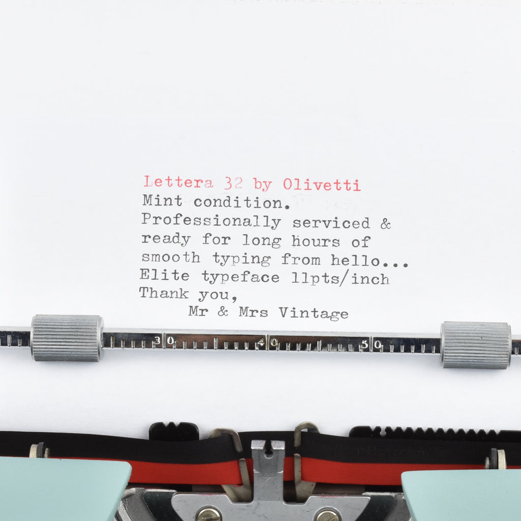 Olivetti Lettera 32 Typewriter Typeface