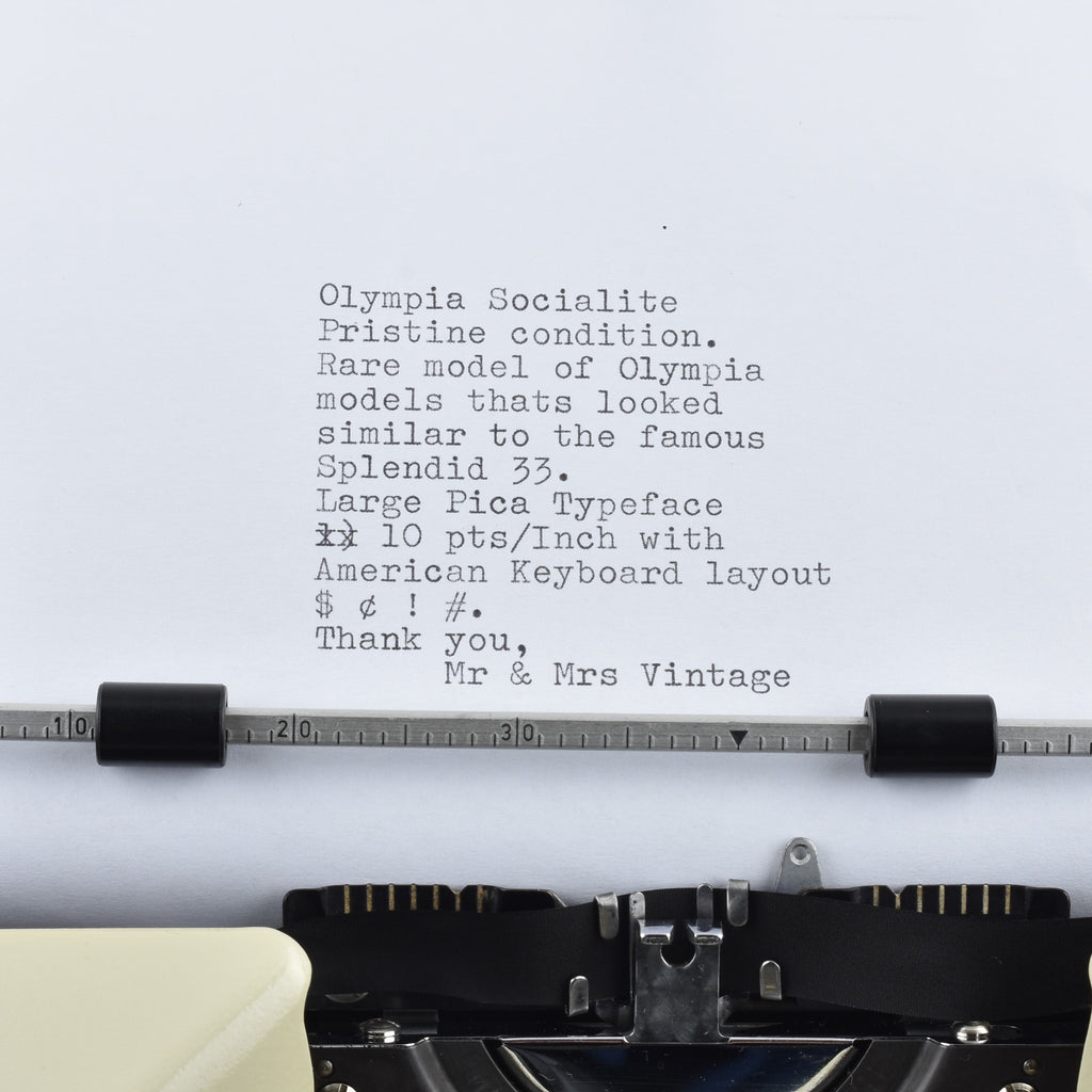 Olympia Socialite Typewriter typeface