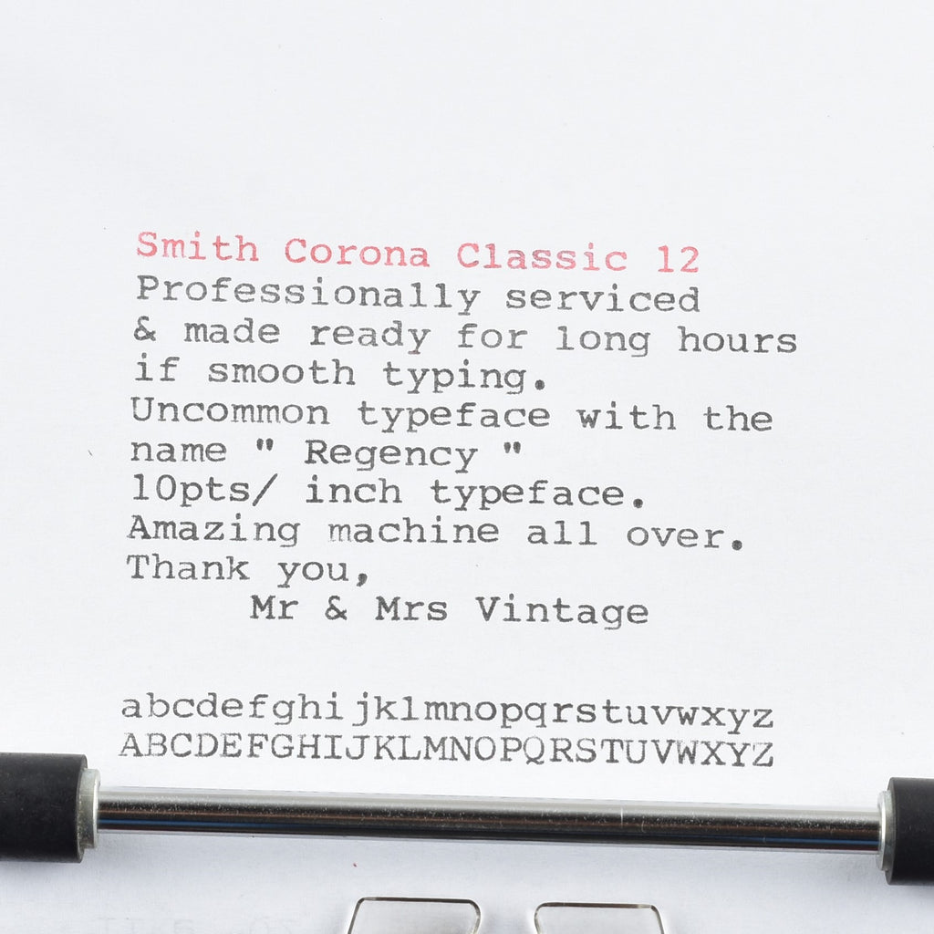 Smith Corona Classic 12 Typewriter typeface