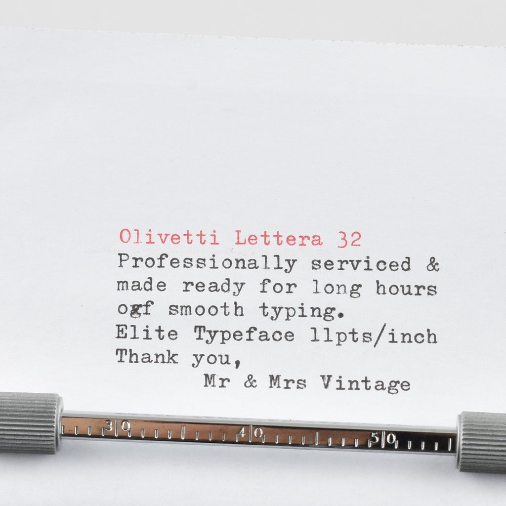 Olivetti Lettera 32 Typewriter typeface