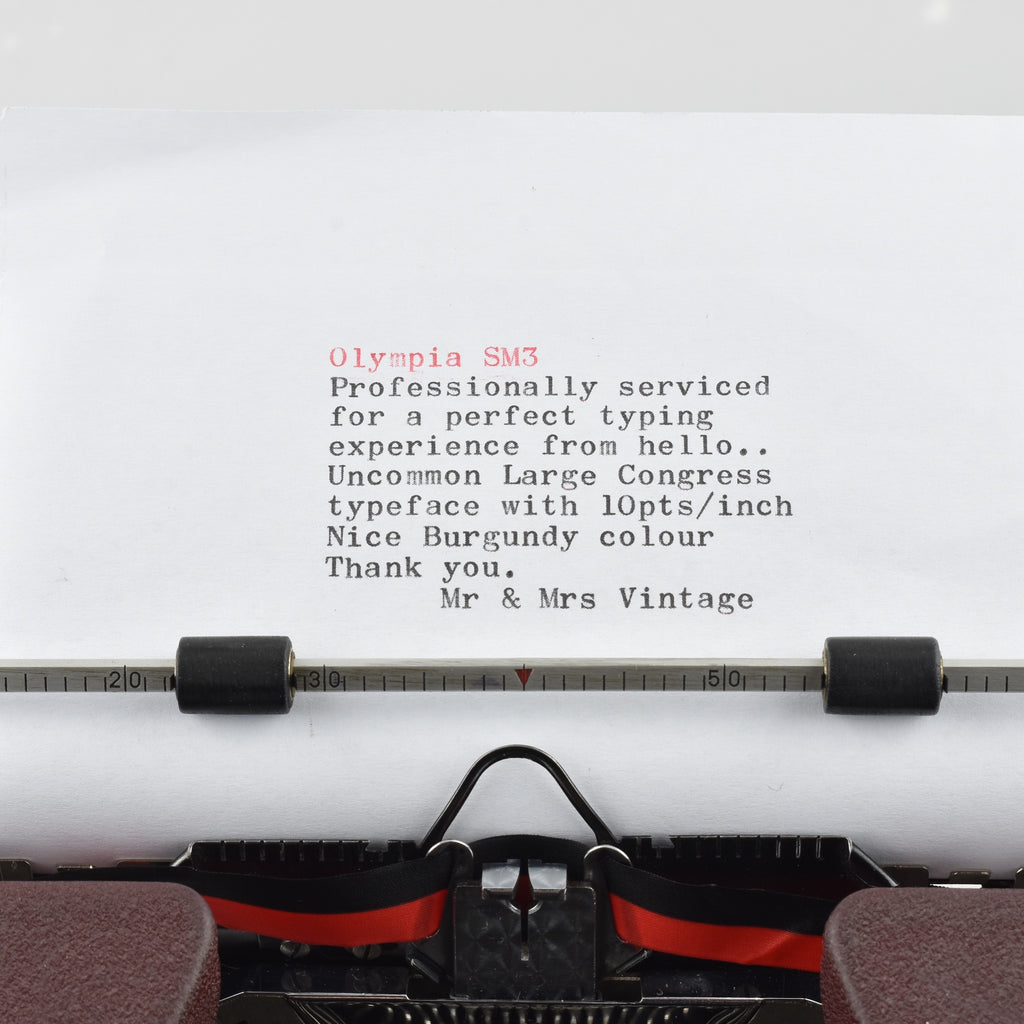 Olympia SM3 Typewriter typeface