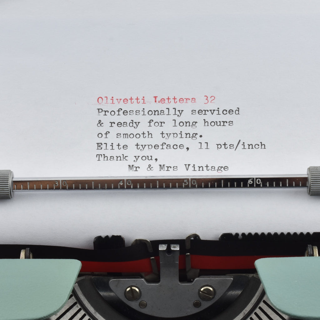 Olivetti Lettera 32 Typewriter typeface