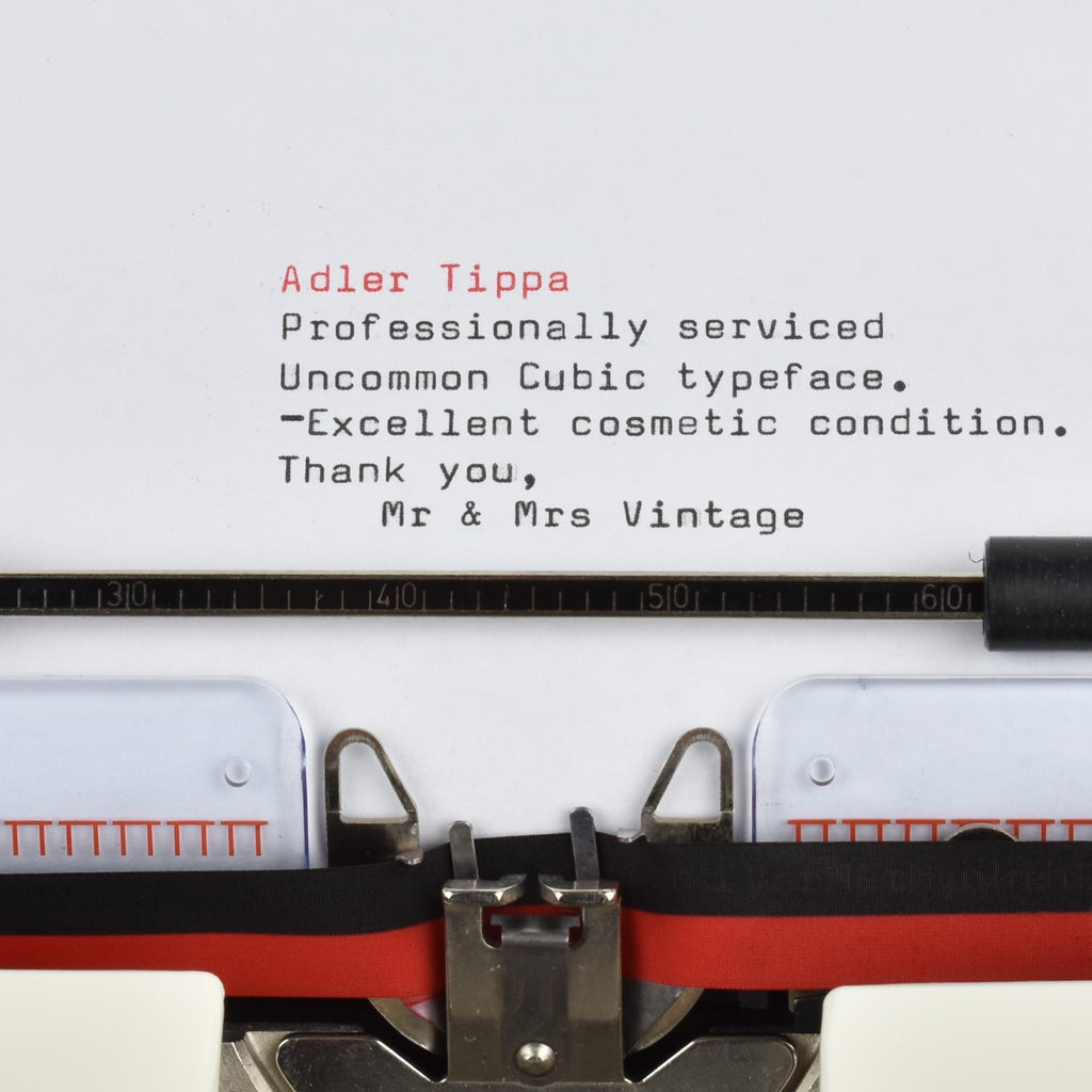 Adler Tippa Typewriter Cubic typeface