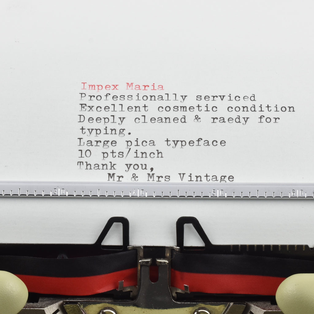 Impex Maria Typewriter typeface