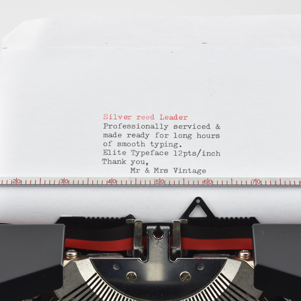 Silver Reed Leader II Typewriter typeface