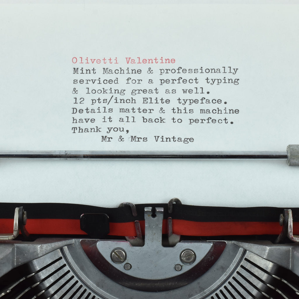 Olivetti Valentine Typewriter typeface