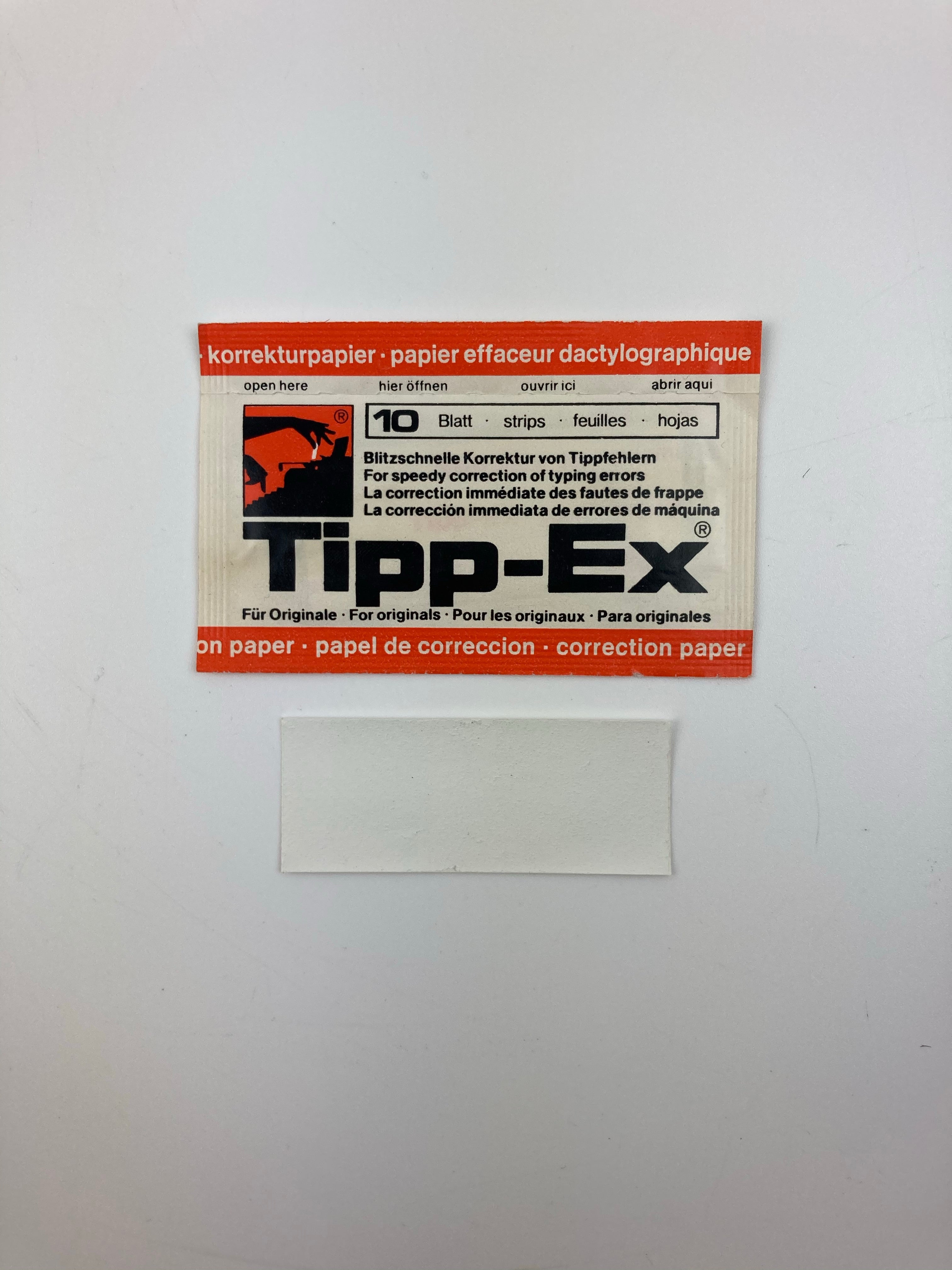 Tipp Ex correction white paper for typewriters Mr Mrs Vintage