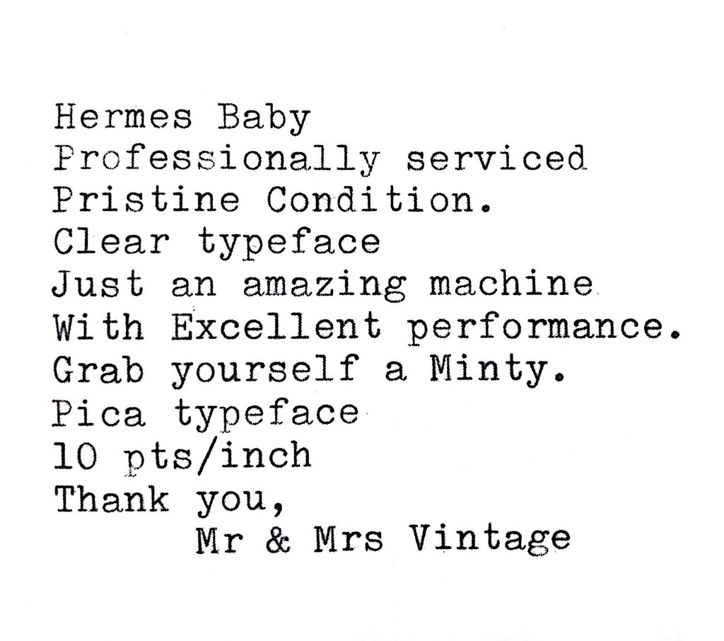 Hermes Baby Typewriter Typeface