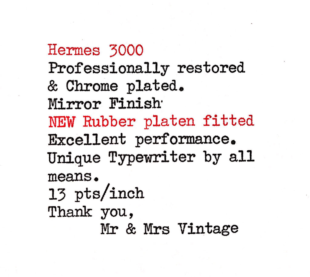 Hermes 3000 Typewriter  typeface